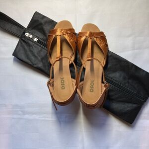 DSOL Copper Satin Latin Dance Shoes, 6